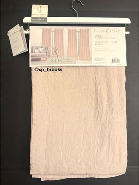 🎁Dream Stories 4 Piece Window Panel Set - 36” x 84” - Maven-Peony (Blush Pink)